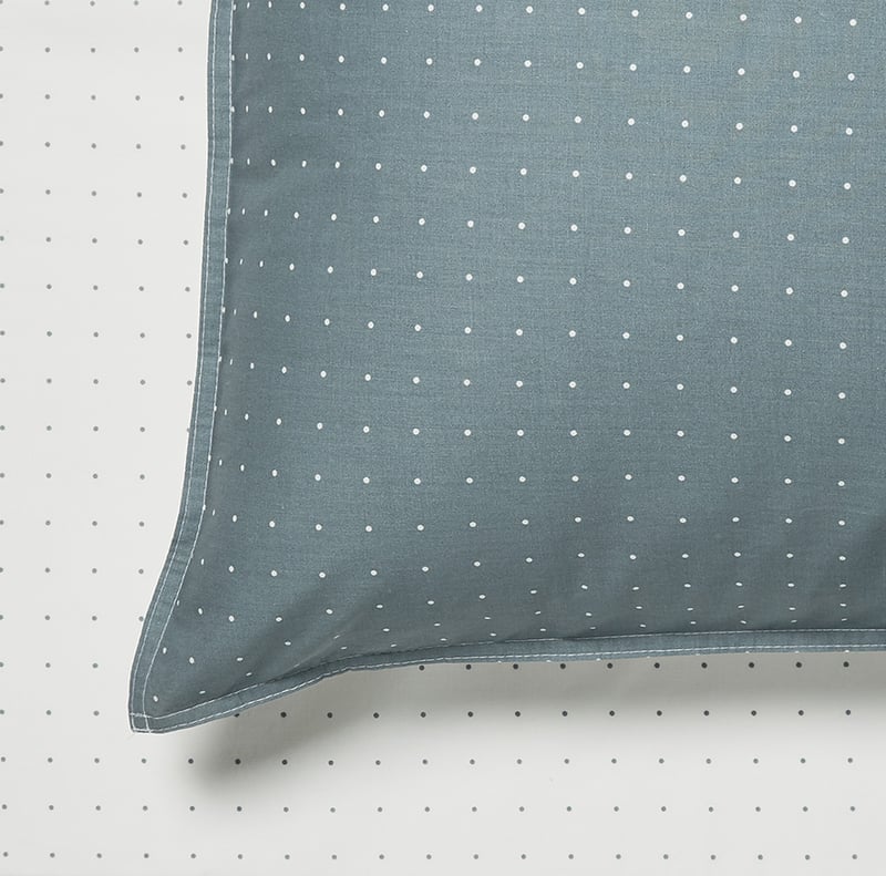 Stonewashed Printed Cotton Sage Spot Sheet Separates