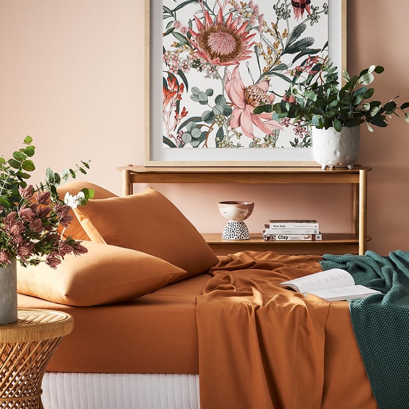 Bamboo Linen Terracotta Sheet Separates
