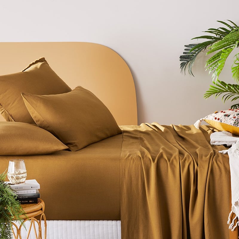 Bamboo Linen Cumin Sheet Separates