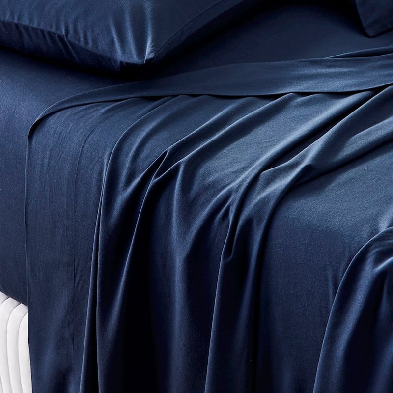 Bamboo Linen Navy Sheet Separates