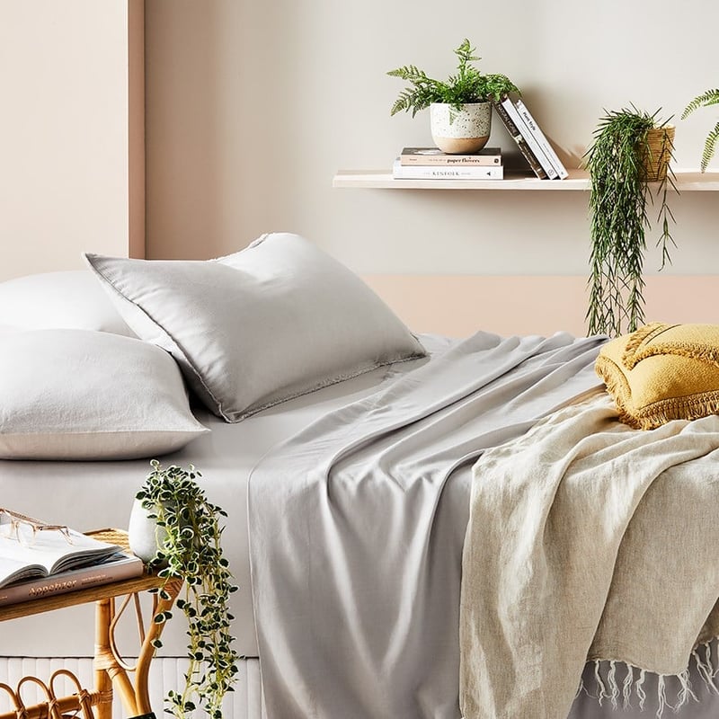 Bamboo Linen Silver Sheet Separates