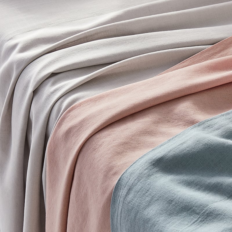 Bamboo Linen Pink Quilt Cover Separates