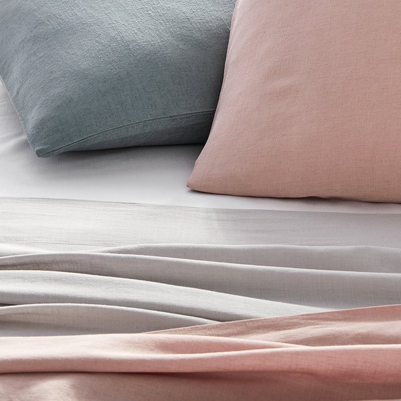 Bamboo Linen Pink Quilt Cover Separates