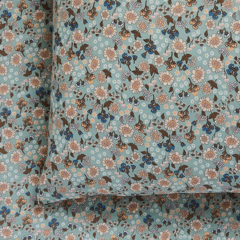 Printed Sage Floral Sheet Set