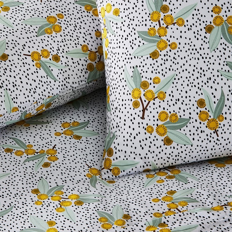 Printed Wattle Sheet Set