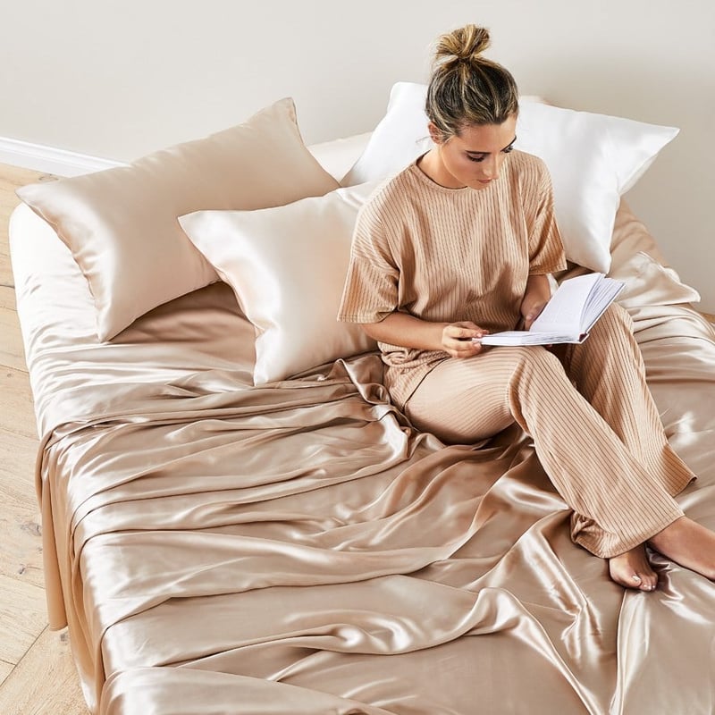 Pure Silk Champagne Sheet Set