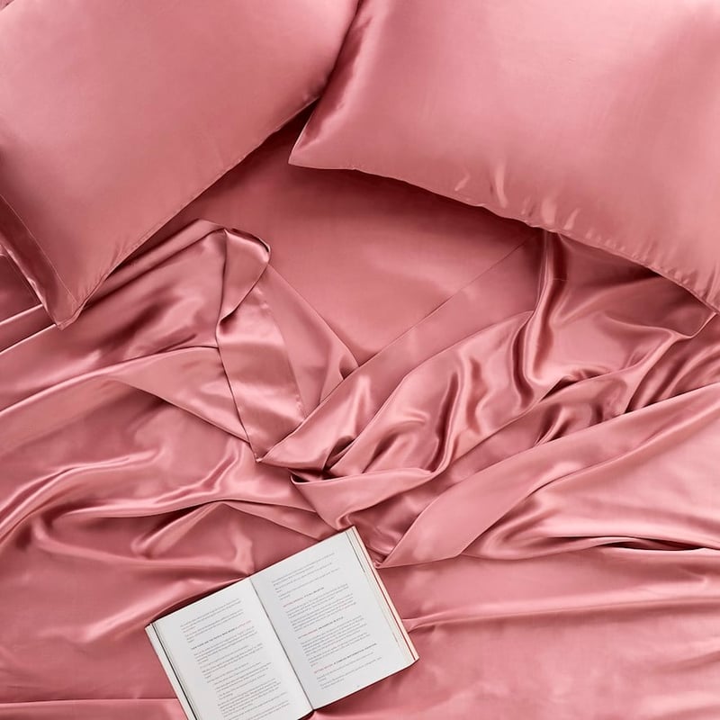 Pure Silk Queen French Rose Sheet Set