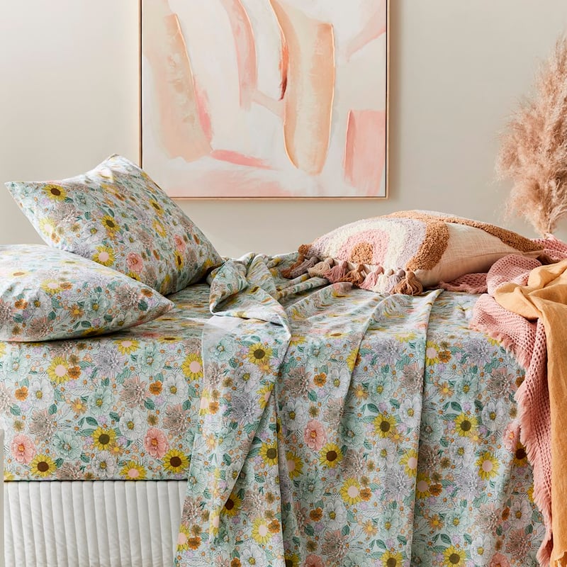 Printed Estelle Floral Sheet Set