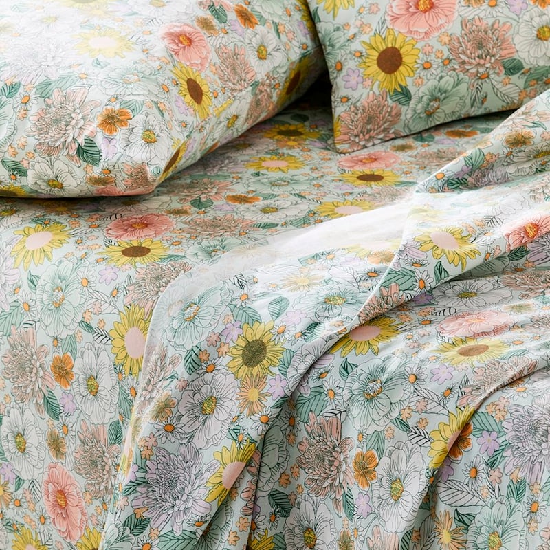 Printed Estelle Floral Sheet Set