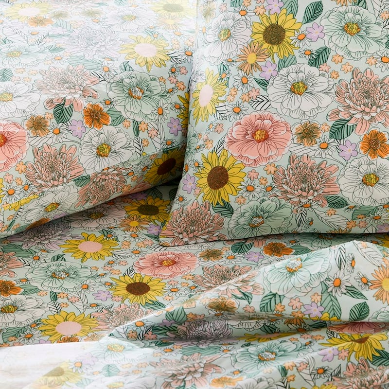 Printed Estelle Floral Sheet Set