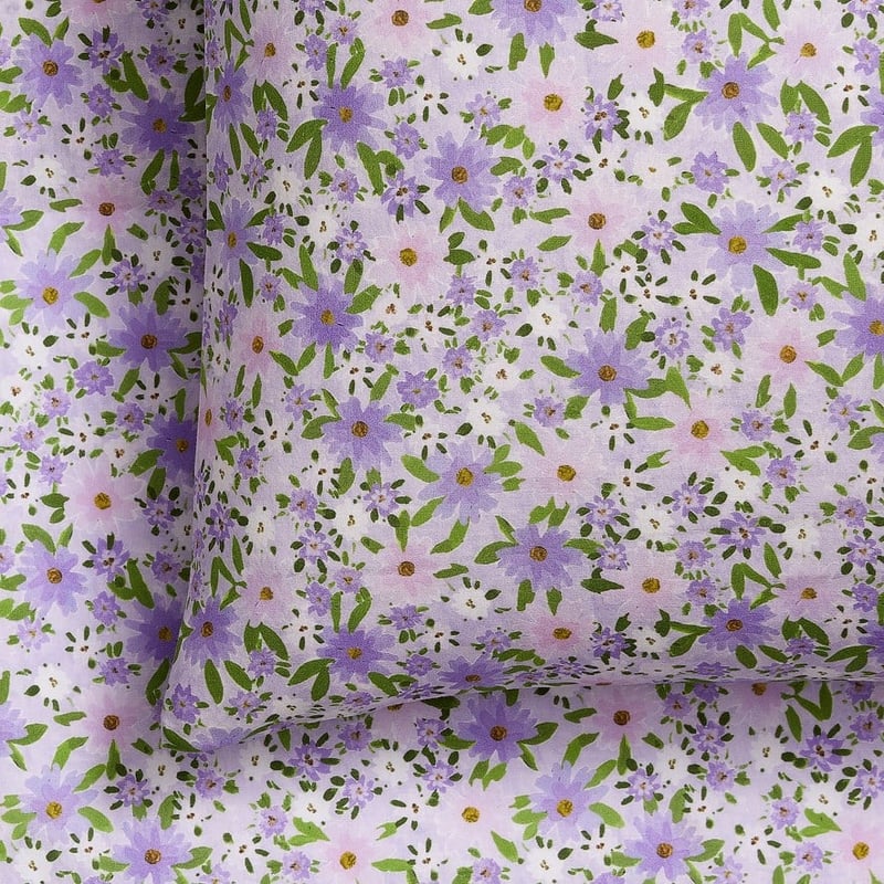 Printed Lilac Garden Sheet Set