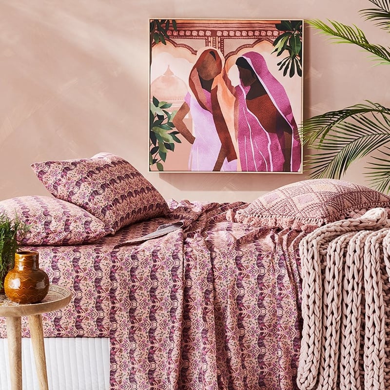 Printed Pink Tiger Sheet Set