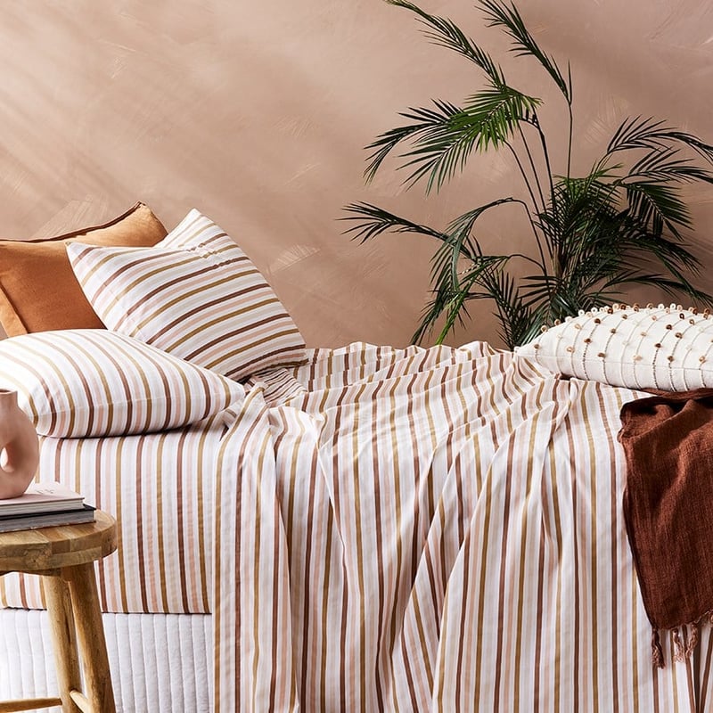 Printed Sandy Stripe Sheet Set
