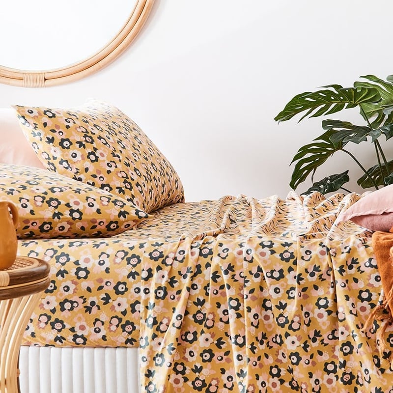 Printed Spice Floral Sheet Set