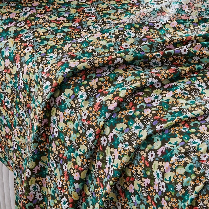 Printed Spring Bouquet Sheet Set