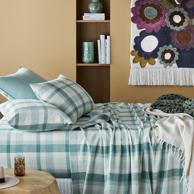 Vintage Washed Linen Soft Sage Sheet Set