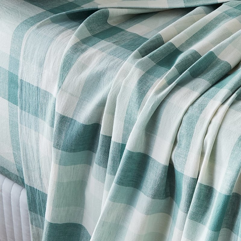 Vintage Washed Linen Soft Sage Sheet Set