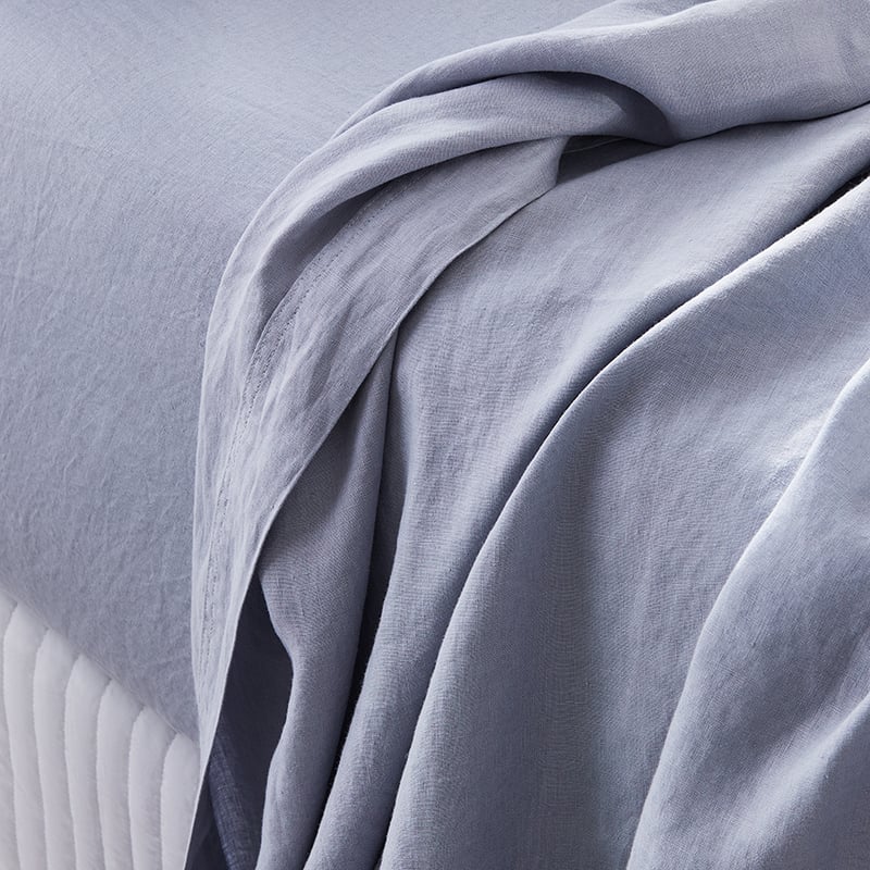 Vintage Washed Linen Blue Dust Sheet Separates