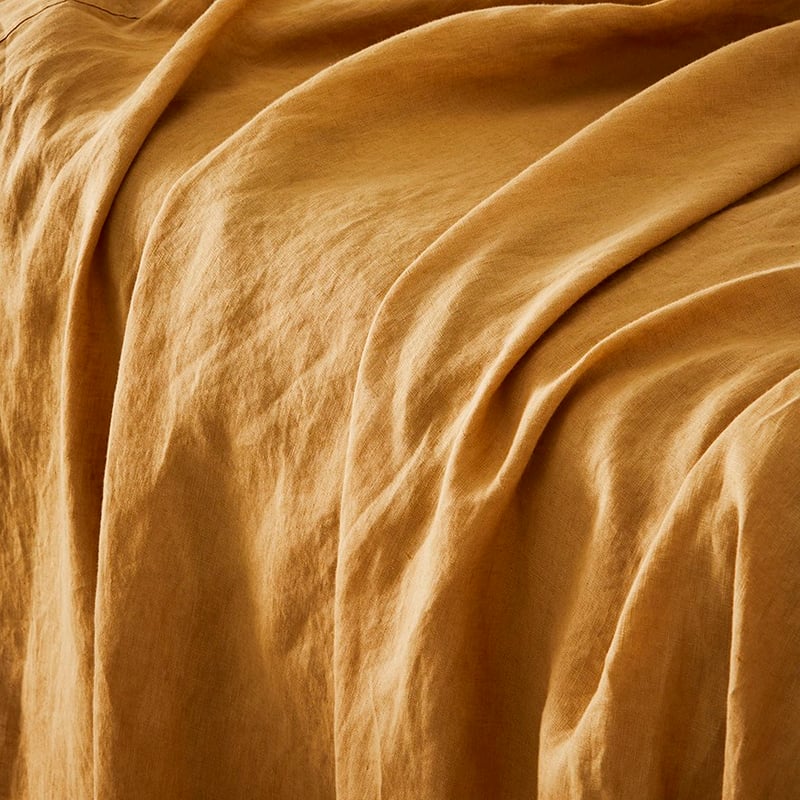 Vintage Washed Linen Cashew Sheet Separates