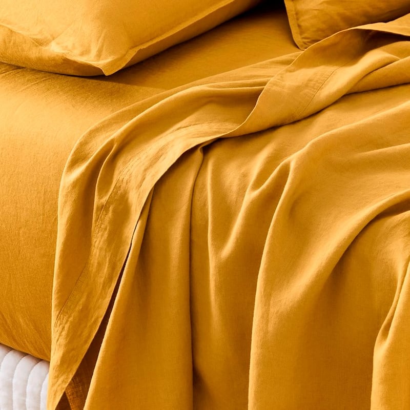 Vintage Washed Linen Chai Sheet Separates