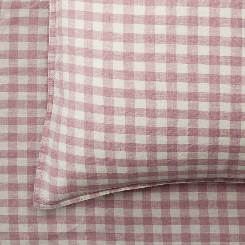 Vintage Washed Linen Dusty Mauve Sheet Separates