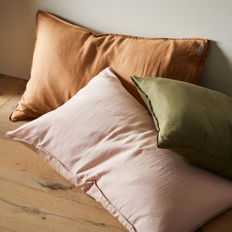 Vintage Washed Linen Caramel Sheet Separates