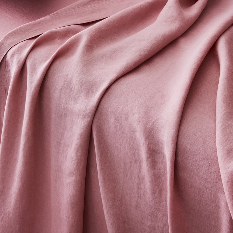 Vintage Washed Linen Rose Quartz Sheet Separates