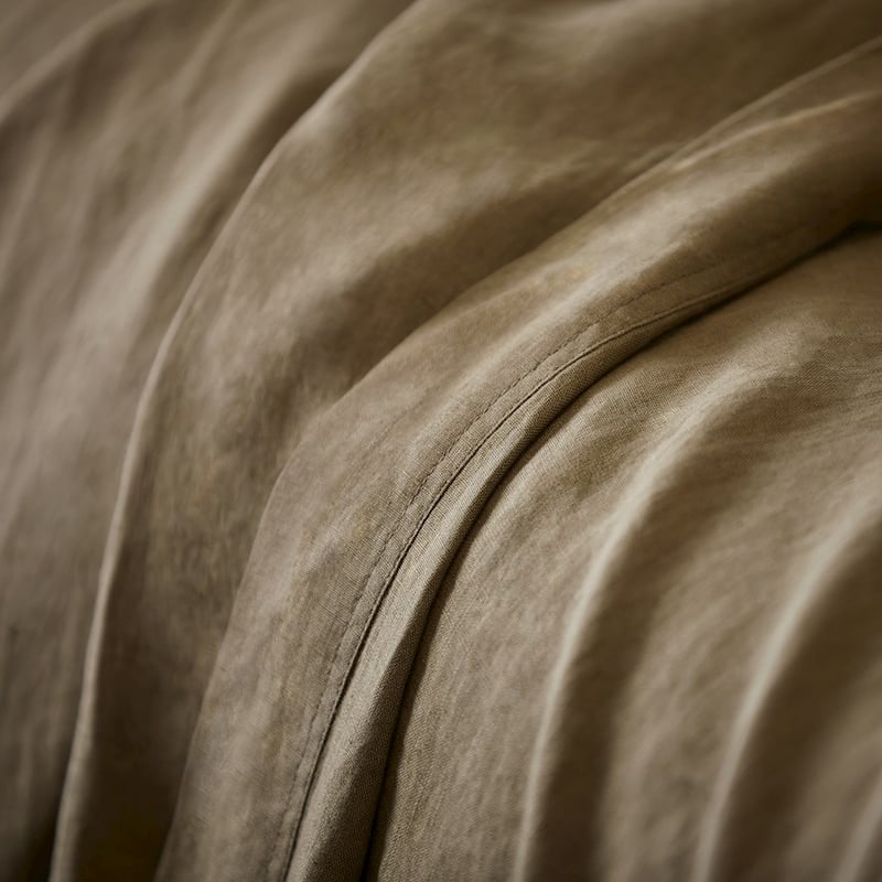 Vintage Washed Linen Soft Olive Sheet Separates