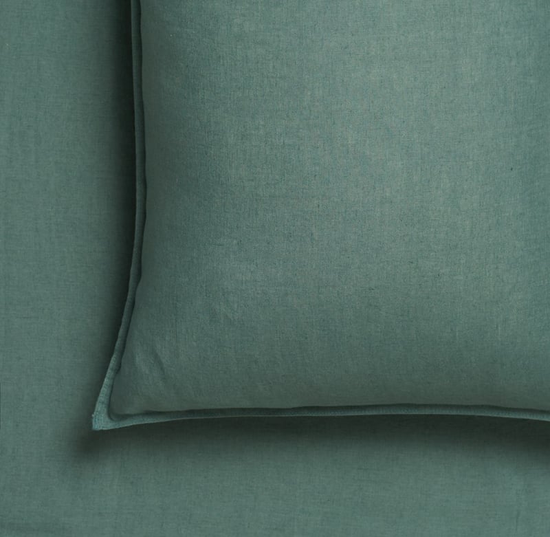 Vintage Washed Linen Cypress Sheet Set