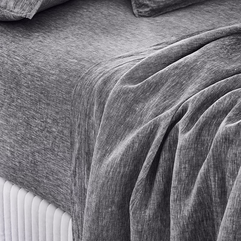 Vintage Washed Linen Indigo Sheet Set