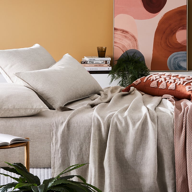 Vintage Washed Linen Linen Sheet Set