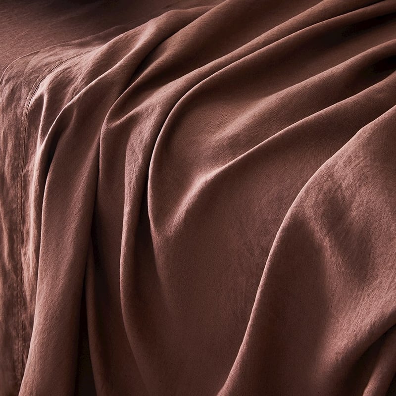 Vintage Washed Linen Nutmeg Sheet Set