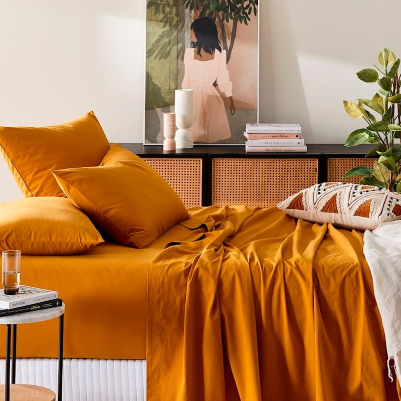 Stonewashed Cotton Chai Sheet Separates