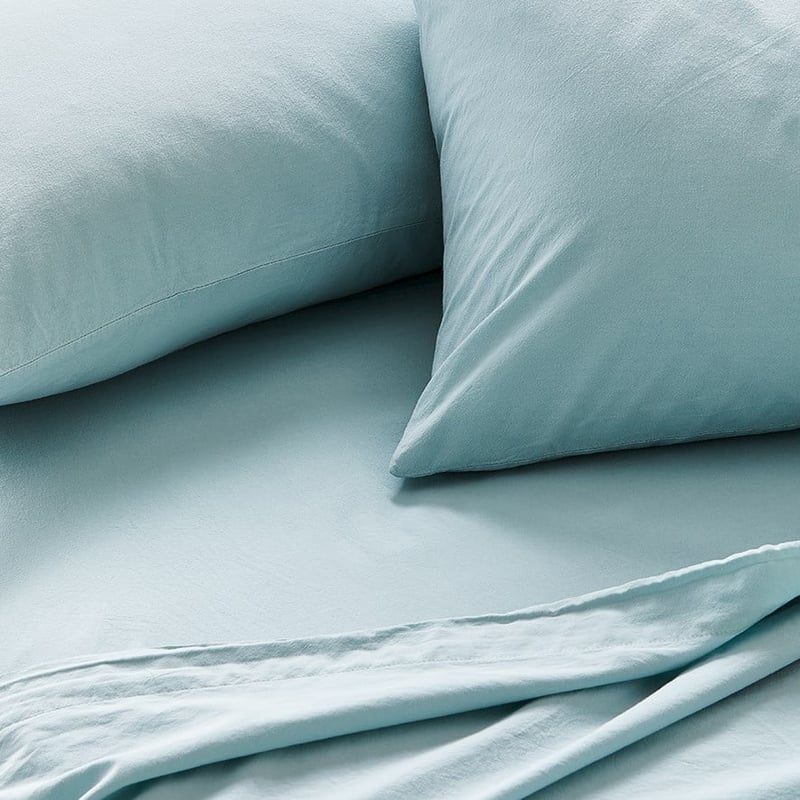 Stonewashed Cotton Ice Blue Sheet Separates