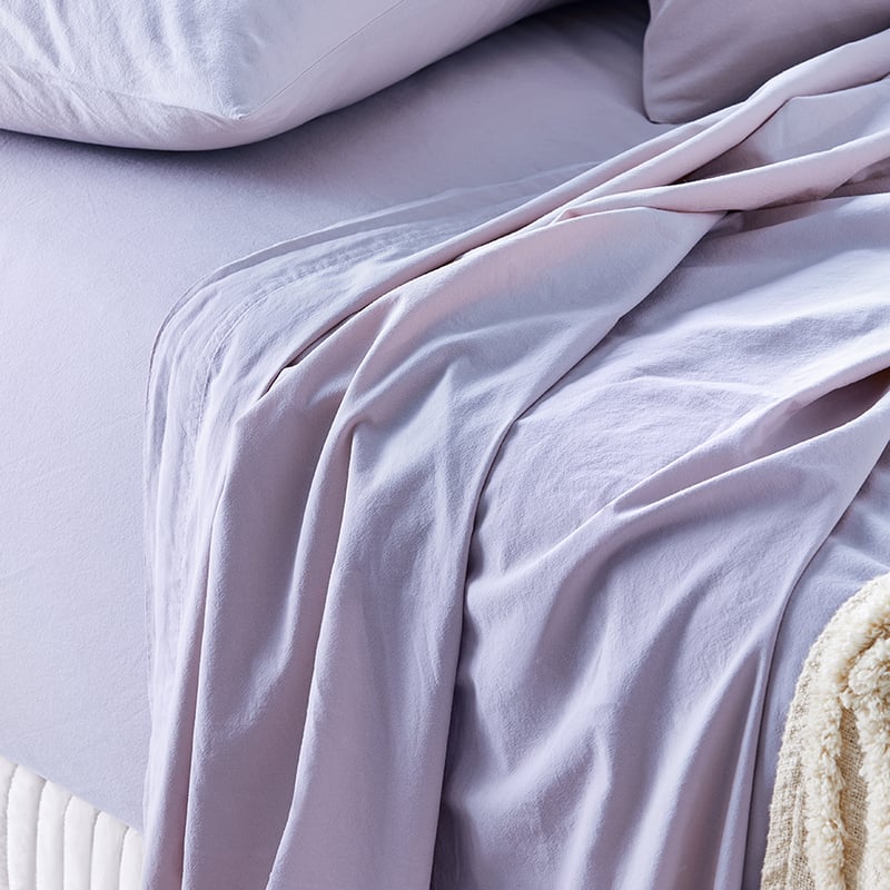 Stonewashed Cotton Orchid Sheet Separates