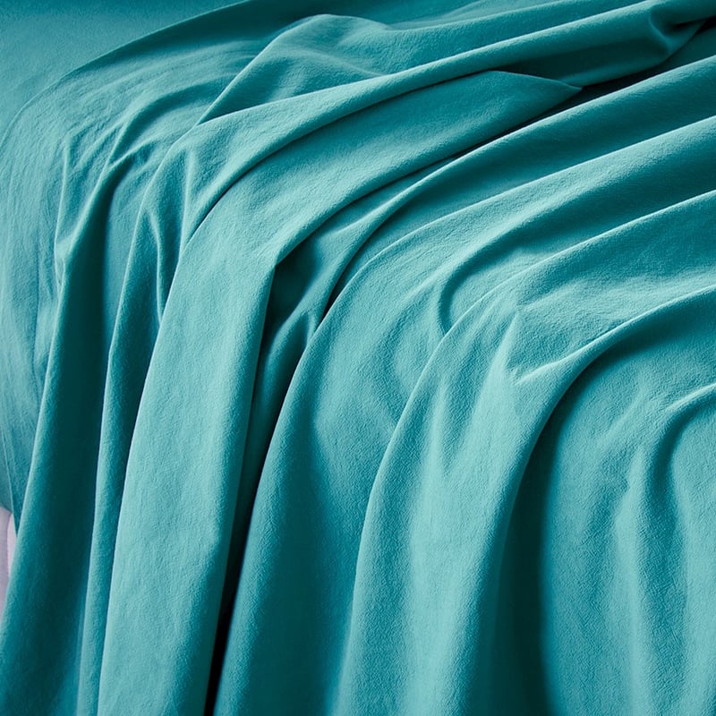 Stonewashed Cotton Teal Sheet Separates