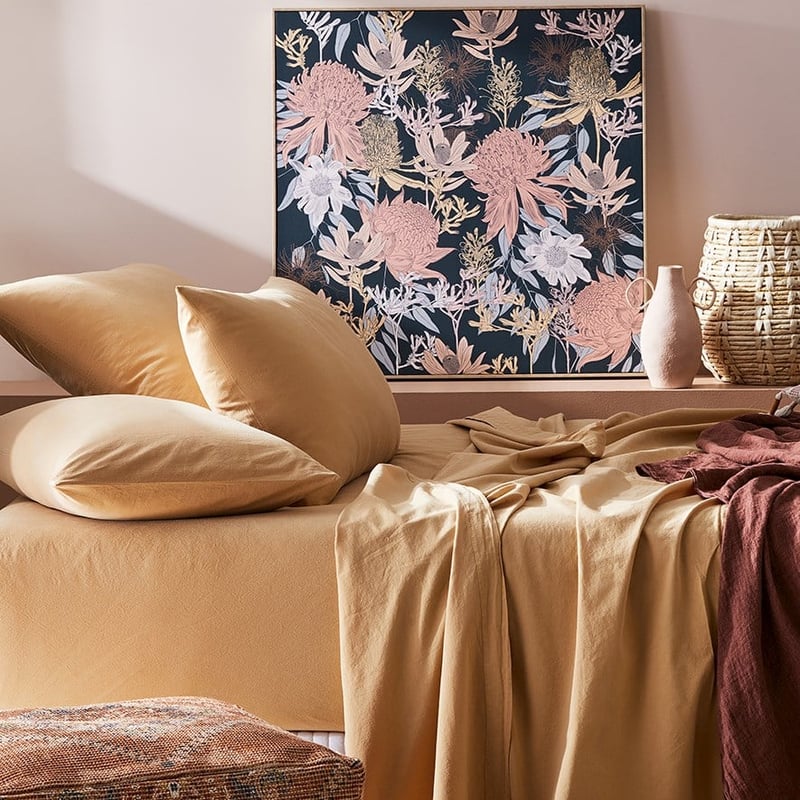 Stonewashed Cotton Wheat Sheet Separates