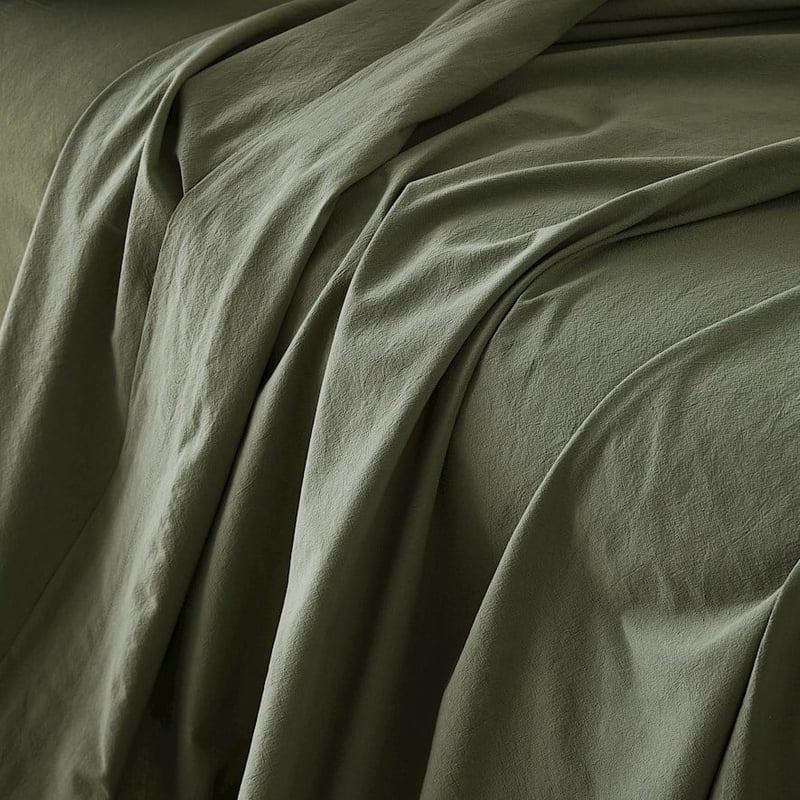 Stonewashed Cotton Bayleaf Sheet Set