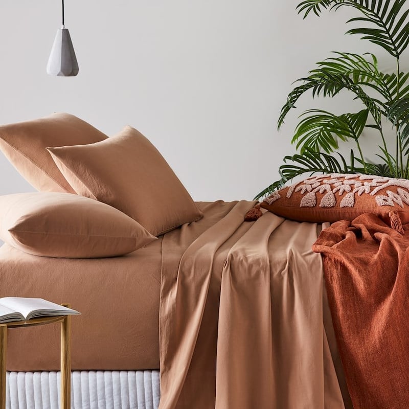Stonewashed Cotton Earth Sheet Set