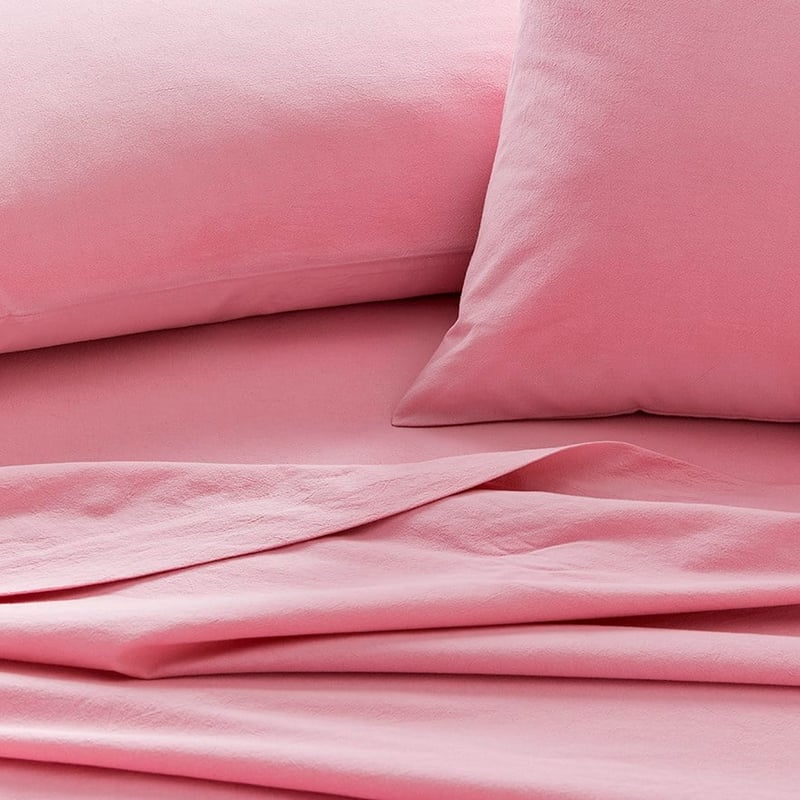 Stonewashed Cotton Fairy Floss Sheet Set