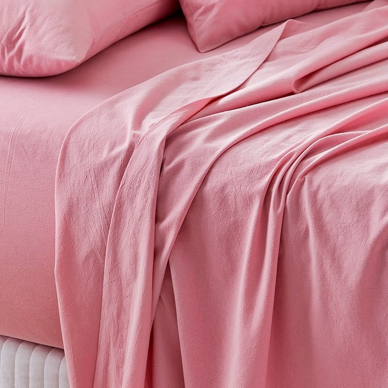 Stonewashed Cotton Fairy Floss Sheet Set