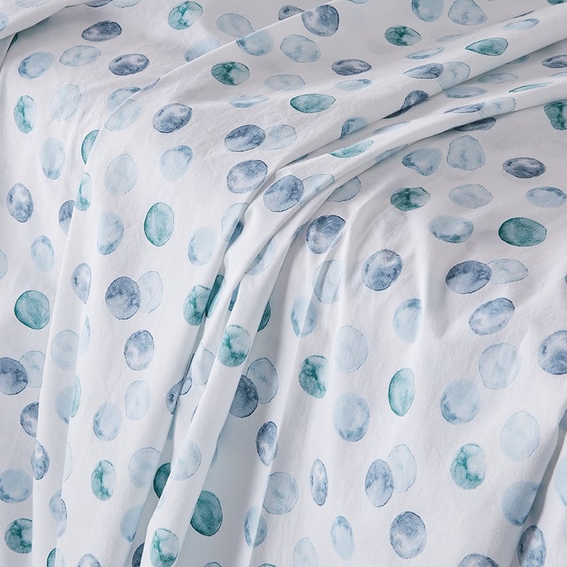 Stonewashed Printed Cotton Watercolour Spot Sheet Separates