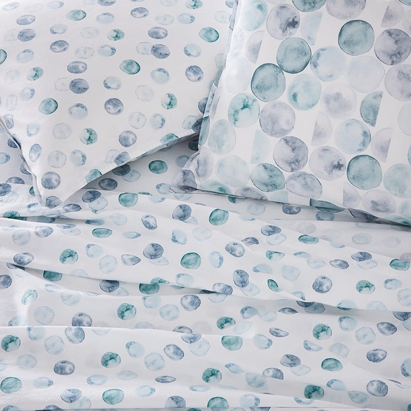 Stonewashed Printed Cotton Watercolour Spot Sheet Separates