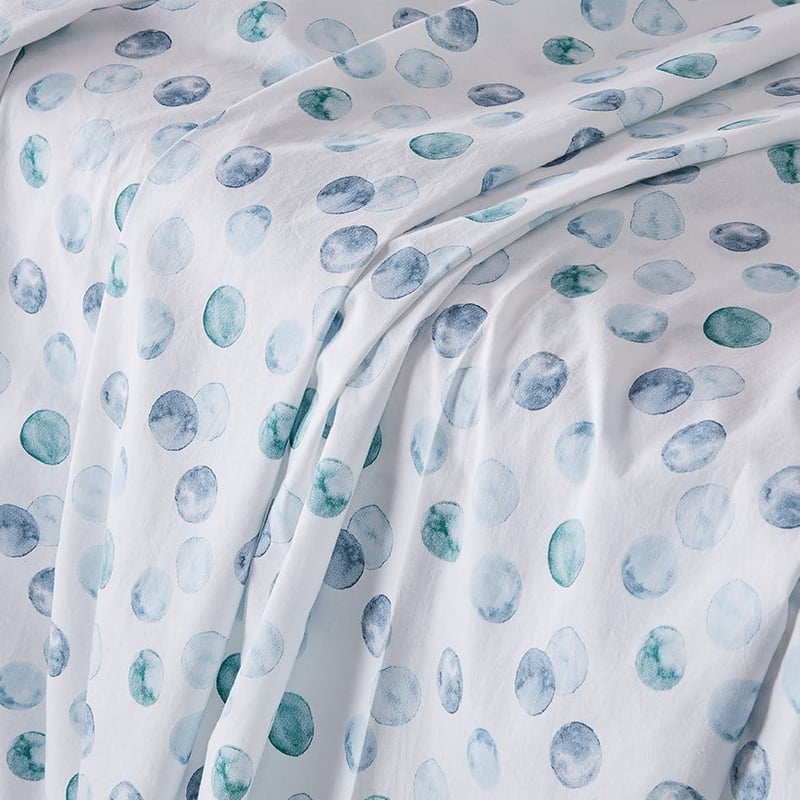 Stonewashed Printed Cotton Watercolour Spot Sheet Set