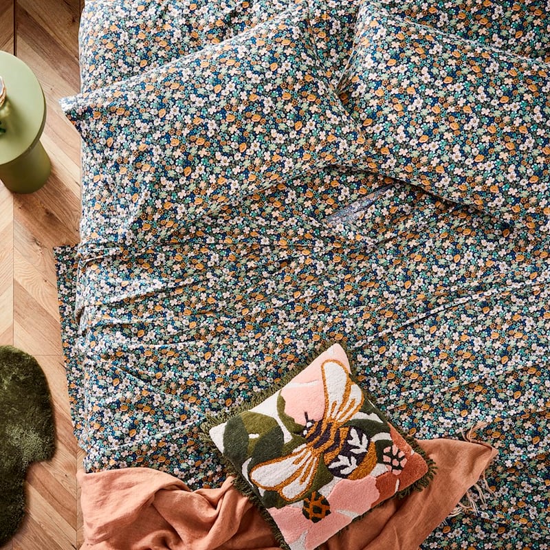 Printed Libertine Floral Green Sheet Set