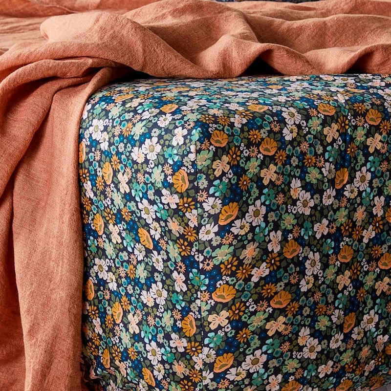 Printed Libertine Floral Green Sheet Set