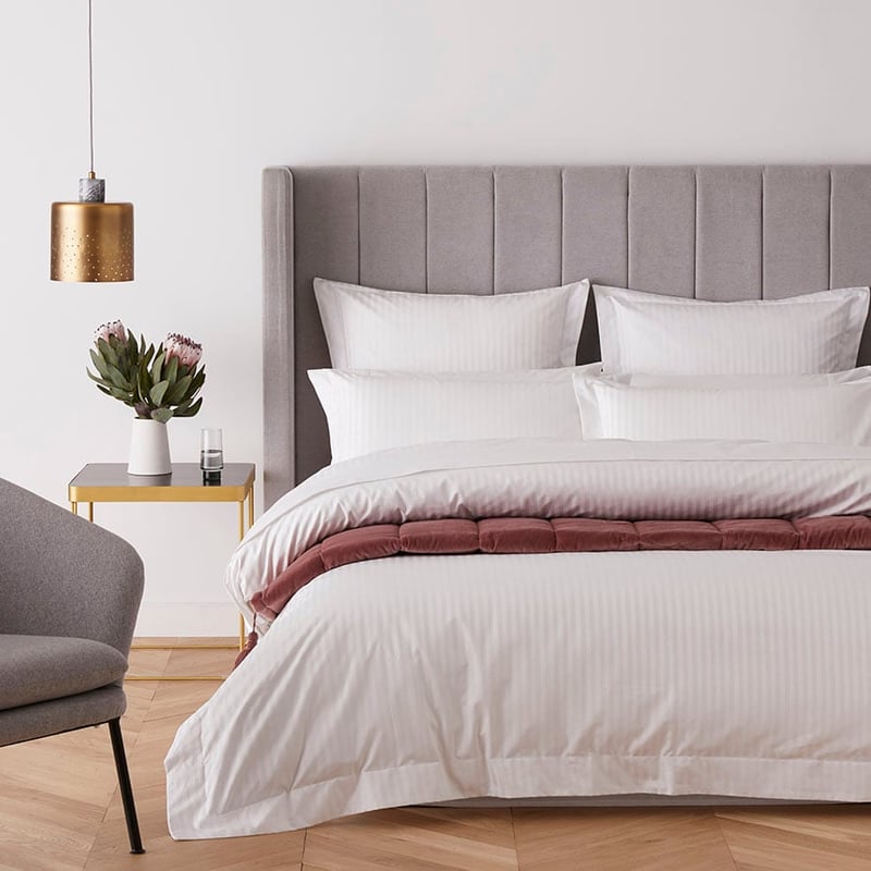 1200TC Snow Stripe Sheet Set