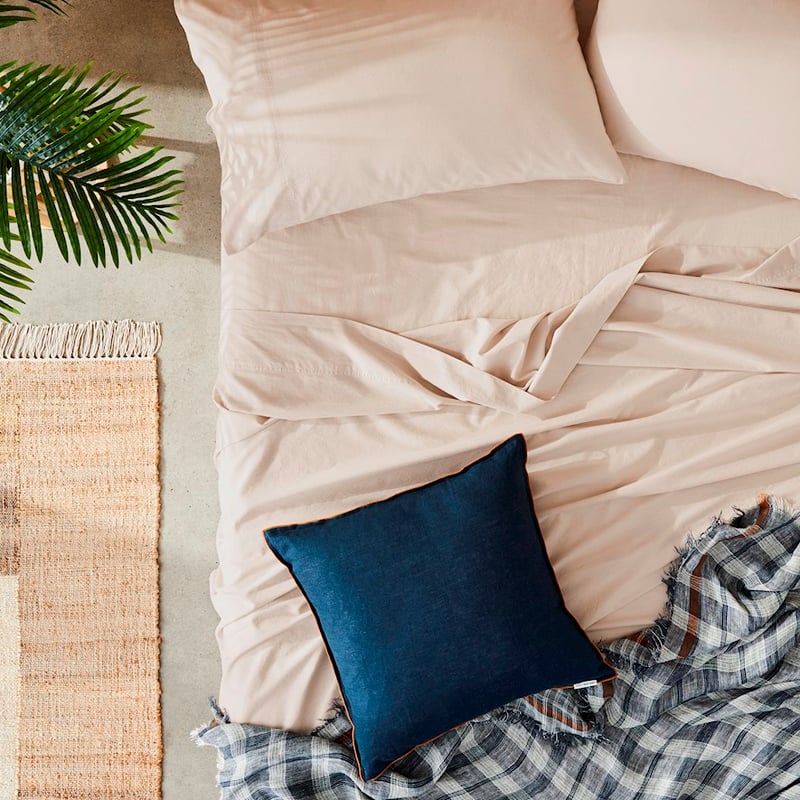 Mark Tuckey Organic Cotton Chambray Oatmeal Sheet Set 