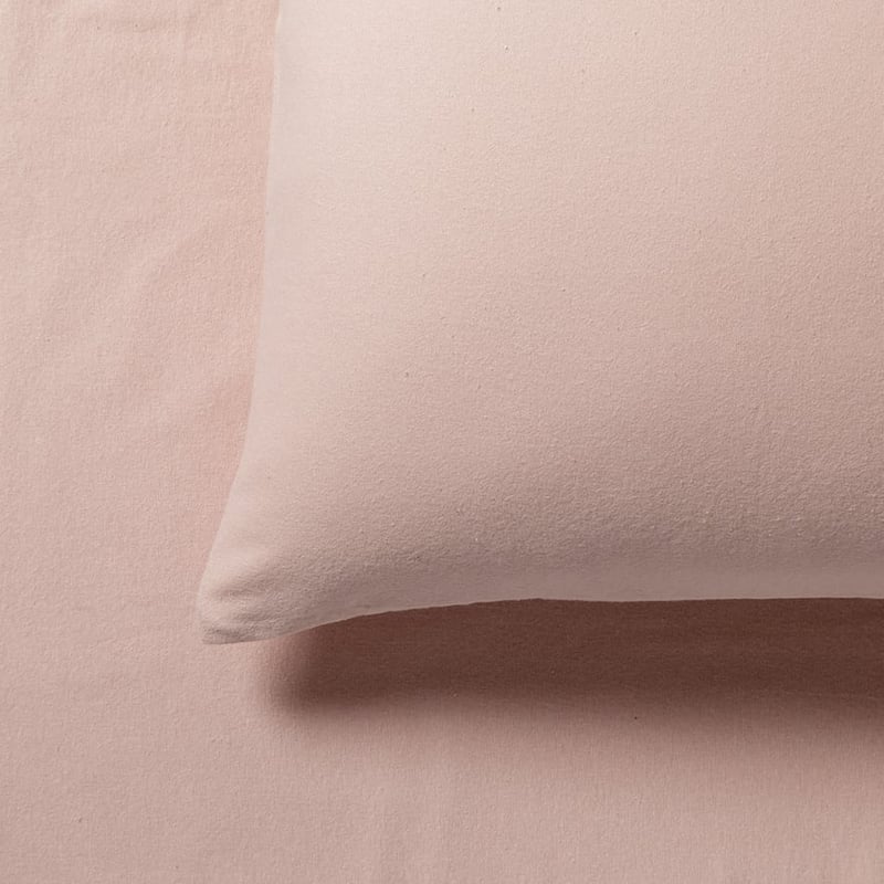 Plain Dye Flannelette Blush Sheet Set