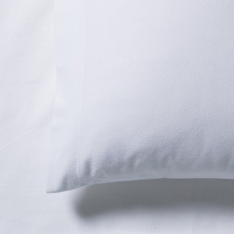 Plain Dye Flannelette White Sheet Set